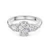 Platinum Oval & Pear Shape 2.50ct Lab Grown Diamond 3 stone Ring