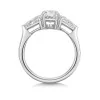 Platinum Oval & Pear Shape 2.50ct Lab Grown Diamond 3 stone Ring