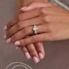 Platinum Oval & Pear Shape 2.50ct Lab Grown Diamond 3 stone Ring