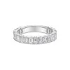 Platinum Emerald Cut 2.00ct Lab Grown Diamond Eternity Ring