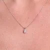 18ct White Gold Oval 0.50ct Lab Grown Diamond Pendant