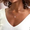 18ct White Gold Oval Cut 1.00ct Lab Grown Diamond 4 Claw Solitaire Pendant