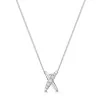 9ct White Gold Round Brilliant 0.06ct Lab Grown Diamond Kiss Pendant
