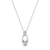 9ct White Gold Round Brilliant 0.25ct Lab Grown Diamond Oval Drop Pendant