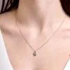 9ct White Gold Round Brilliant 0.10ct Lab Grown Diamond Half Heart Pendant