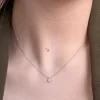 9ct White Gold Round Brilliant 0.08ct Lab Grown Diamond Pear Shape Cluster Pendant