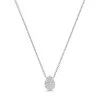 9ct White Gold Round Brilliant 0.08ct Lab Grown Diamond Pear Shape Cluster Pendant