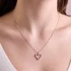 9ct White Gold Round Brilliant 0.50ct Lab Diamond Full Heart Pendant