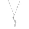 9ct White Gold 0.75ct Round Brilliant Lab Grown Diamond Journey Pendant
