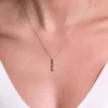 9ct White Gold Round Brilliant 1.00ct Lab Grown Diamond Graduated Drop Pendant