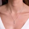 9ct White Gold Round Brilliant 1.00ct Lab Grown Diamond Graduated Drop Pendant