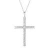 9ct White Gold Round Brilliant 1.50ct Lab Grown Diamond Cross Pendant