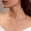 9ct White Gold 1.00ct Lab Grown Diamond Rub Over Pear Shape Pendant