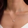 9ct White Gold Round Brilliant 1.00ct Lab Grown Diamond 4 Claw Pendant