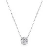 9ct White Gold Round Brilliant 1.00ct Lab Grown Diamond 4 Claw Pendant