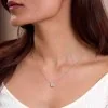 18ct White Gold East to West Oval Cut 1.00ct Lab Grown Diamond Pendant