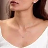 18ct White Gold East to West Emerald Cut 1.00ct Lab Grown Diamond Pendant