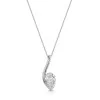 9ct White Gold 1.00ct Pear Cut Lab Grown Diamond Pendant