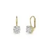 18ct Yellow Gold Round Brilliant 2.00ct Lab Grown Diamond Drop Earrings