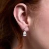 18ct White Gold 4.50ct Lab Grown Pear Cut Diamond Drop Earrings