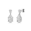 18ct White Gold 4.50ct Lab Grown Pear Cut Diamond Drop Earrings