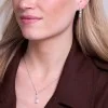 18ct White Gold 3.50ct Lab Grown Diamond 3 Stone Drop Pendant