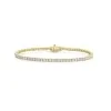 18ct Yellow Gold Round Brilliant 3.00ct Lab Grown Diamond 4 Claw Tennis Bracelet