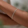 18ct White Gold Round Brilliant 3.00ct Lab Grown Diamond 4 Claw Tennis Bracelet