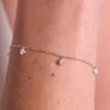 9ct White Gold Round Brilliant 0.50ct Lab Grown Diamond Drop Bracelet