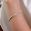 18ct White Gold Oval Cut 7.00ct Lab Grown Diamond Bracelet