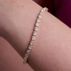 18ct Yellow Gold Oval Cut 7.00ct Lab Grown Diamond Bracelet