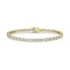 18ct Yellow Gold Oval Cut 7.00ct Lab Grown Diamond Bracelet
