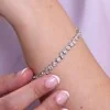 18ct White Gold Mixed Cut 7.00ct Lab Grown Diamond Bracelet