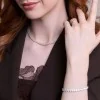 18ct White Gold Round Brilliant 19.60ct Lab Grown Diamond Tennis Necklet