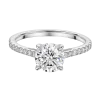 Platinum Lab Grown 1.50ct Round Brilliant Diamond Shoulders Ring