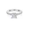 Platinum Princess Cut 1.25ct Lab Grown Diamond Solitaire Ring