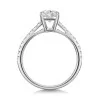 Platinum Lab Grown 1.50ct Oval Diamond Shoulders Ring