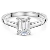 Platinum Lab Grown 1.50ct Emerald Diamond Solitaire Ring