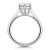 Platinum Lab Grown 2.00ct Pear Diamond Solitaire Ring
