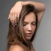 Platinum Lab Grown 2.00ct Pear Diamond Halo Shoulders Ring
