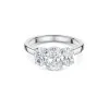 Platinum Oval Cut 2.00ct Lab Grown Diamond 3 Stone Ring