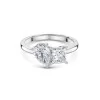 Platinum Mix Cut 2.00ct Lab Grown Diamond 'Toi Et Moi' 2 Stone Ring