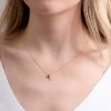 9ct Yellow Gold Round Brilliant Sapphire Solitaire Pendant Charm