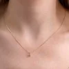 9ct Yellow Gold Round Brilliant Citrine Solitaire Pendant Charm