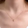 9ct Yellow Gold Round Brilliant Citrine Solitaire Pendant Charm