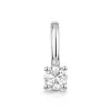 9ct White Gold Round Brilliant Lab Grown Diamond Solitaire Pendant Charm