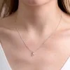 9ct White Gold Round Brilliant Pearl Solitaire Pendant Charm