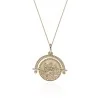 Yellow Gold Plated St. Christopher Coin Pendant