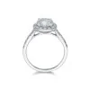 Platinum Brilliant Cut 1.30ct Diamond Solitaire Halo Ring