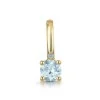 9ct Yellow Gold Round Brilliant Topaz Solitaire Pendant Charm